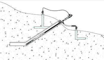 reciprocating piston pump sideslope application illustration