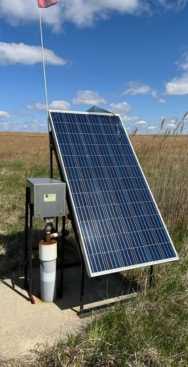 photo of a Coal-Ash., solar pump